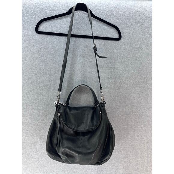 Margot New York Black Pebbled Leather Satchel and Crossbody Boho Western Classic - Picture 2 of 10